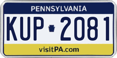 PA license plate KUP2081