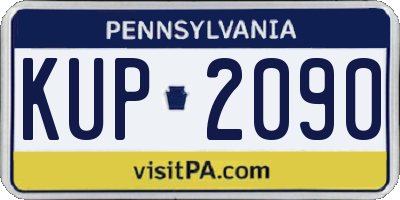 PA license plate KUP2090