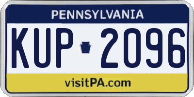 PA license plate KUP2096