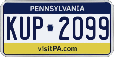 PA license plate KUP2099