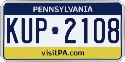 PA license plate KUP2108