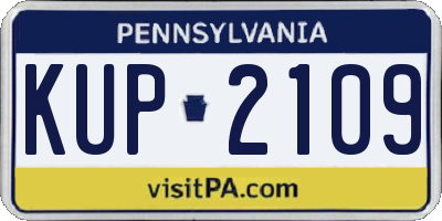 PA license plate KUP2109