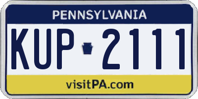 PA license plate KUP2111