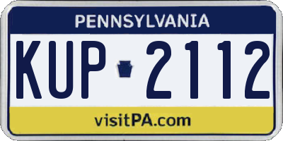 PA license plate KUP2112