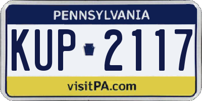 PA license plate KUP2117