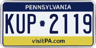PA license plate KUP2119