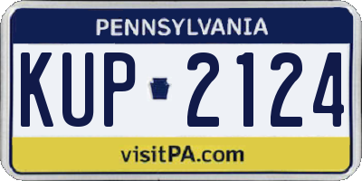 PA license plate KUP2124