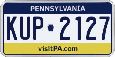 PA license plate KUP2127