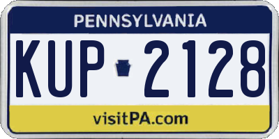 PA license plate KUP2128