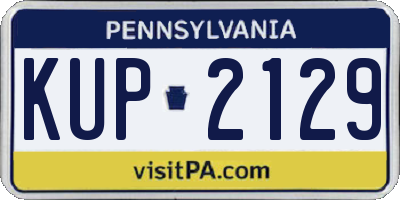 PA license plate KUP2129