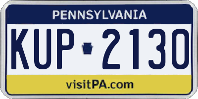 PA license plate KUP2130