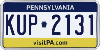 PA license plate KUP2131