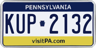 PA license plate KUP2132