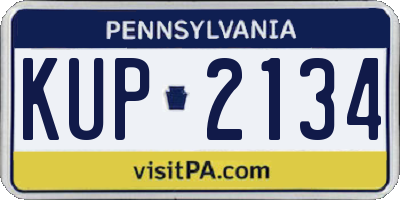 PA license plate KUP2134