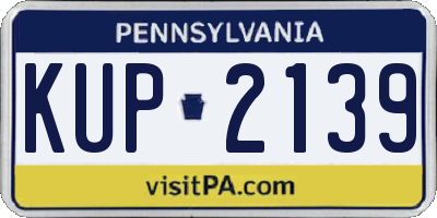 PA license plate KUP2139