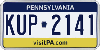 PA license plate KUP2141