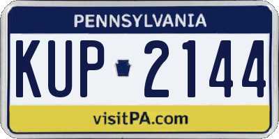PA license plate KUP2144