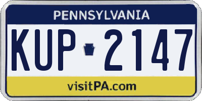 PA license plate KUP2147