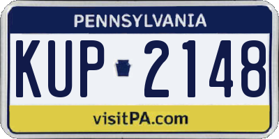 PA license plate KUP2148