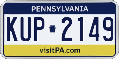 PA license plate KUP2149