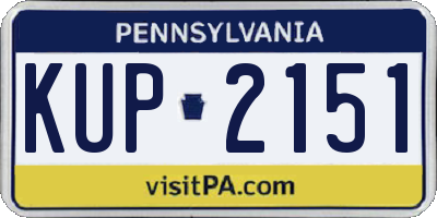 PA license plate KUP2151