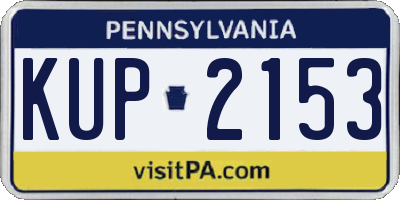 PA license plate KUP2153
