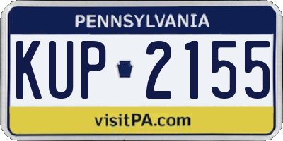 PA license plate KUP2155