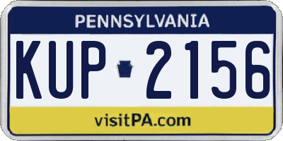 PA license plate KUP2156