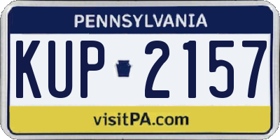 PA license plate KUP2157