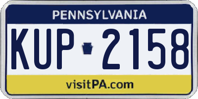 PA license plate KUP2158