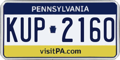 PA license plate KUP2160