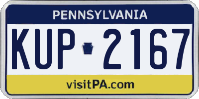 PA license plate KUP2167