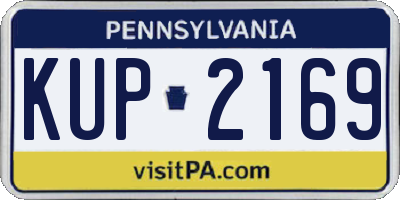 PA license plate KUP2169