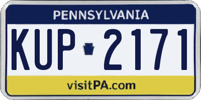 PA license plate KUP2171