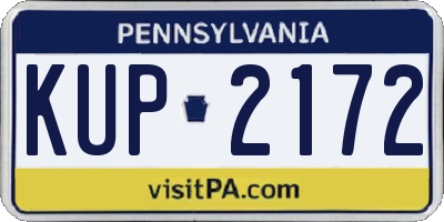 PA license plate KUP2172