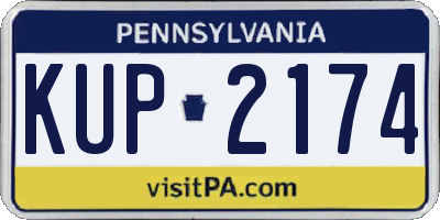 PA license plate KUP2174