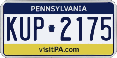 PA license plate KUP2175