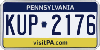 PA license plate KUP2176