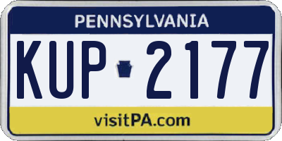 PA license plate KUP2177
