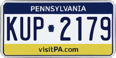 PA license plate KUP2179