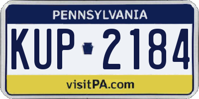 PA license plate KUP2184