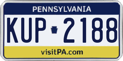 PA license plate KUP2188