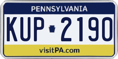 PA license plate KUP2190