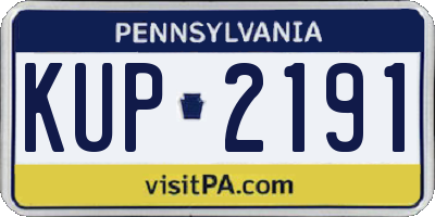 PA license plate KUP2191