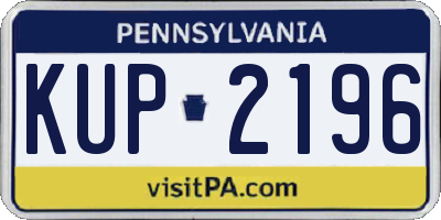 PA license plate KUP2196