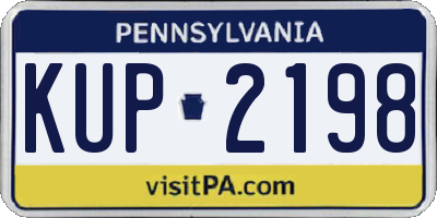 PA license plate KUP2198