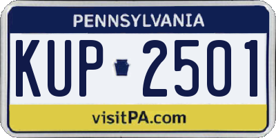 PA license plate KUP2501