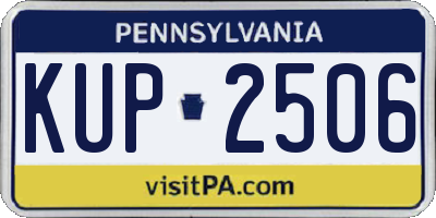 PA license plate KUP2506
