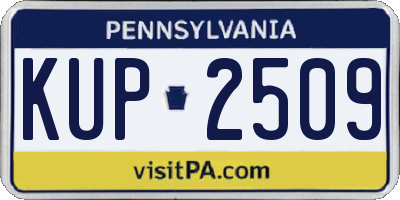 PA license plate KUP2509