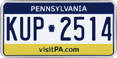 PA license plate KUP2514